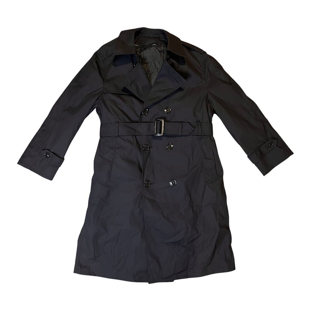 Defense Logistics Agency Garrison Collection Black All Weather Army Trench Coat